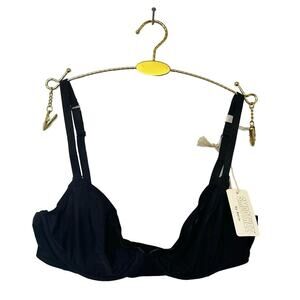 NWT Aerie SMOOTHEZ Mesh Unlined Bra in True Black 32C